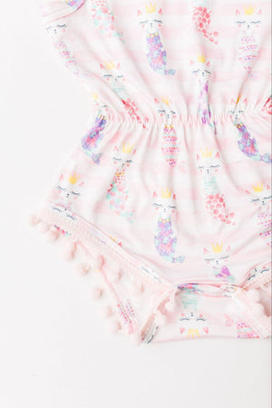 SALE Purr-maid Pom Pom Romper-Mila & Rose ®