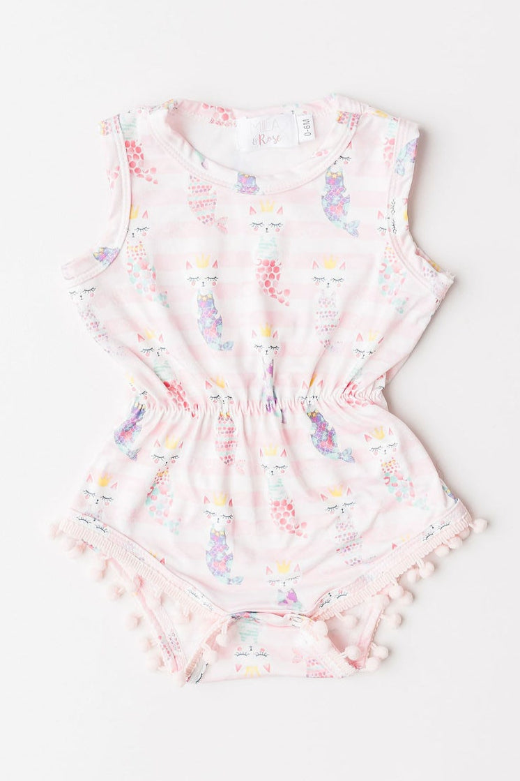 SALE Purr-maid Pom Pom Romper-Mila & Rose ®