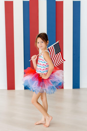 SALE Red, White & Cute Tank Tutu Leotard-Mila & Rose ®