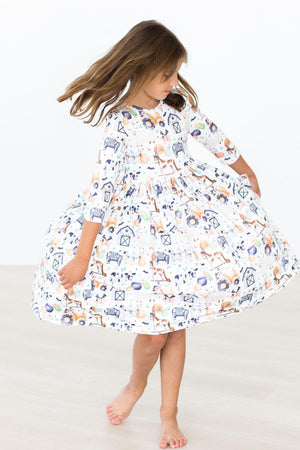 SALE Stay Spooky 3/4 Sleeve Pocket Twirl Dress-Mila & Rose ®
