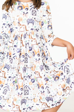 SALE Stay Spooky 3/4 Sleeve Pocket Twirl Dress-Mila & Rose ®