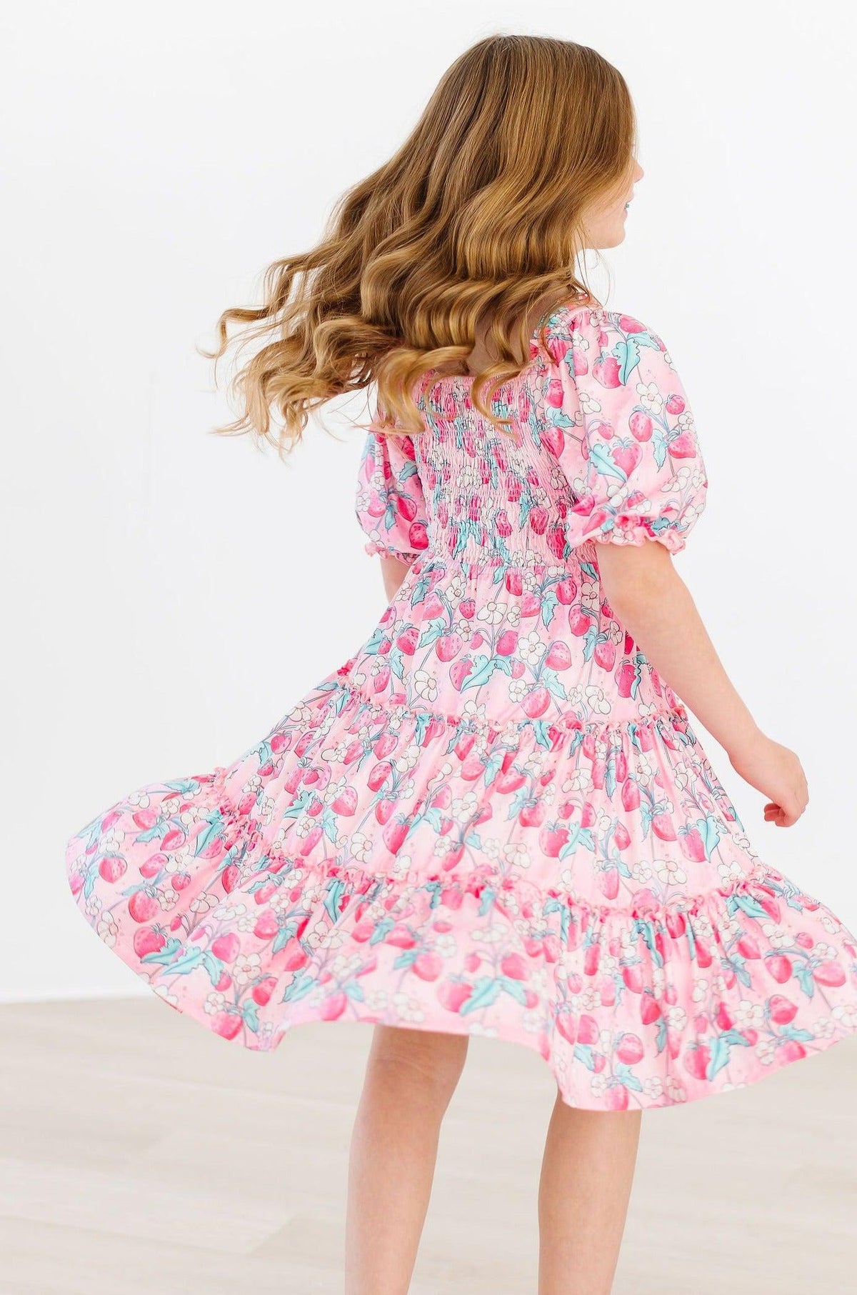 SALE Strawberry Shortcake Smocked Ruffle Dress-Mila & Rose ®