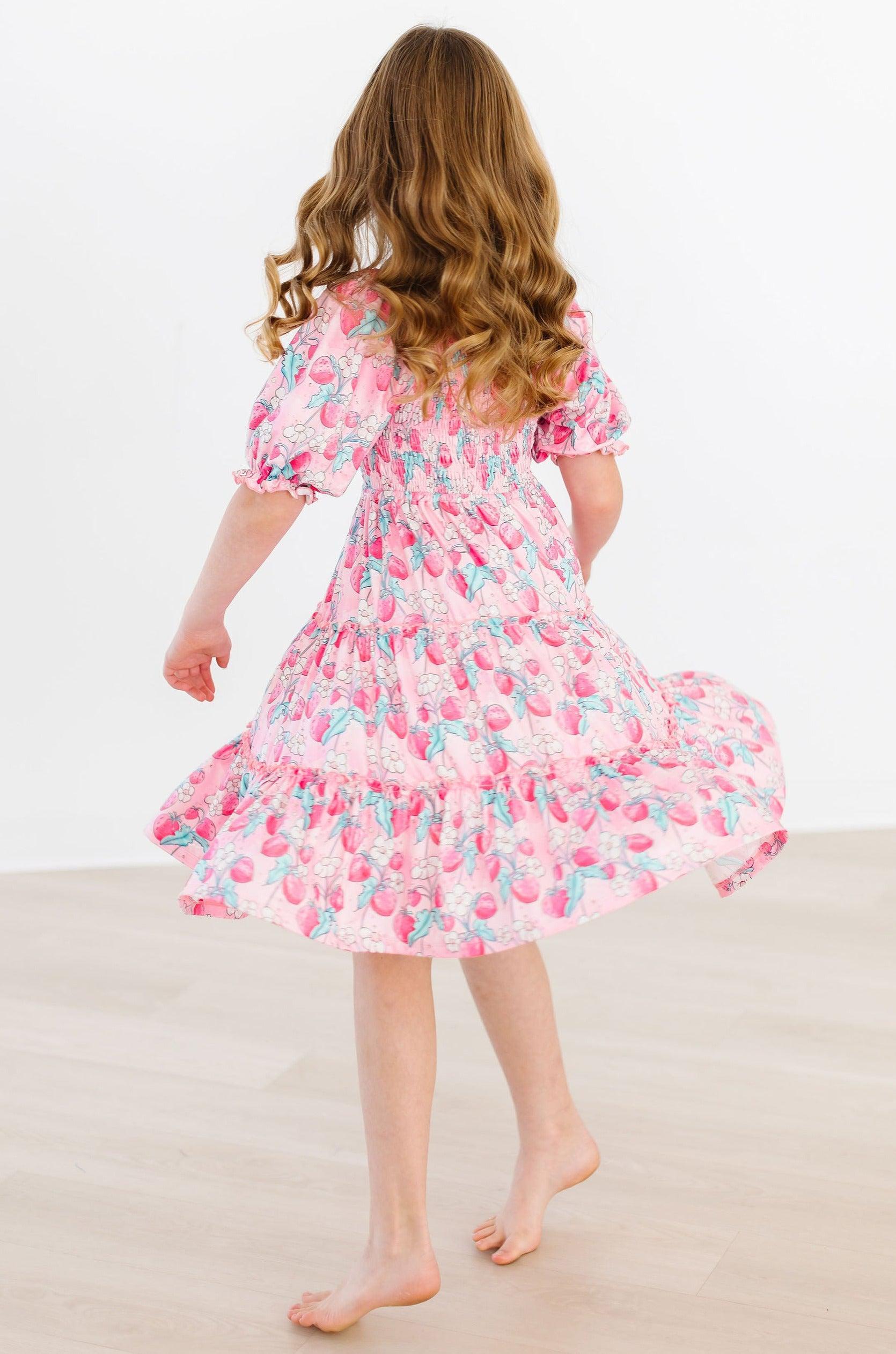 SALE Strawberry Shortcake Smocked Ruffle Dress-Mila & Rose ®