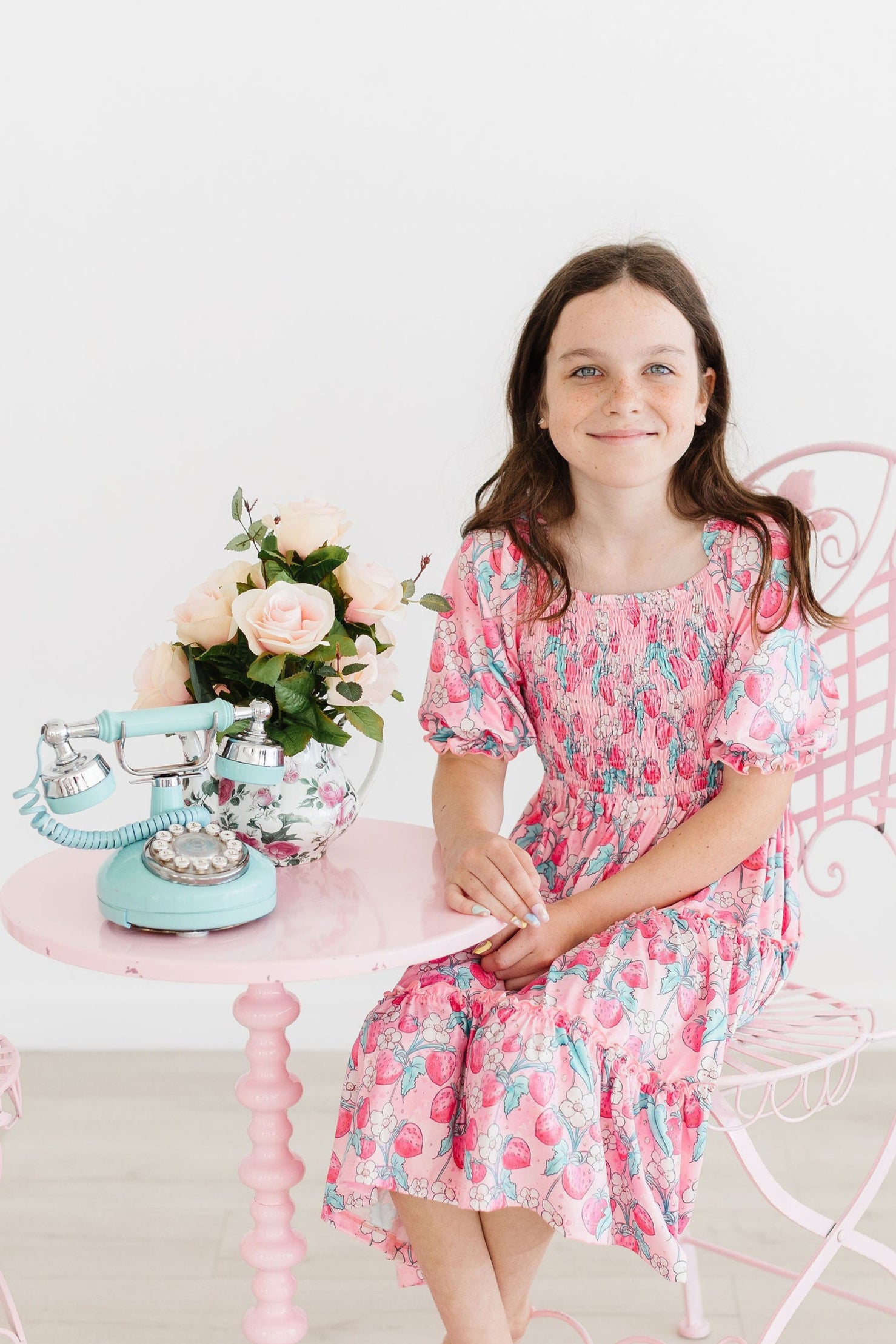 Strawberry Shortcake Smocked Ruffle Dress 4T Strawberry Shortcake Smocked Ruffle Dress 4T
