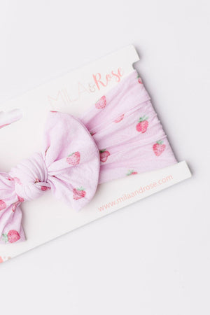SALE Sweet Strawberries Nylon Bow Headwrap-Mila & Rose ®