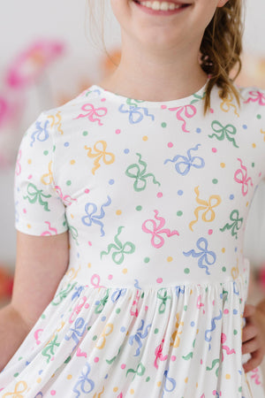 SALE Tied in Love S/S Pocket Twirl Dress-Mila & Rose ®