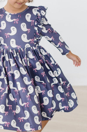 SALE Tied with a Boo 3/4 Ruffle Twirl Dress-Mila & Rose ®