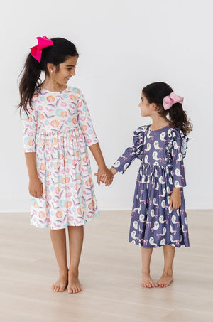 SALE Tied with a Boo 3/4 Ruffle Twirl Dress-Mila & Rose ®
