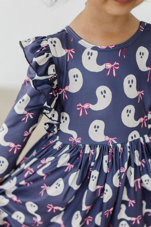SALE Tied with a Boo 3/4 Ruffle Twirl Dress-Mila & Rose ®