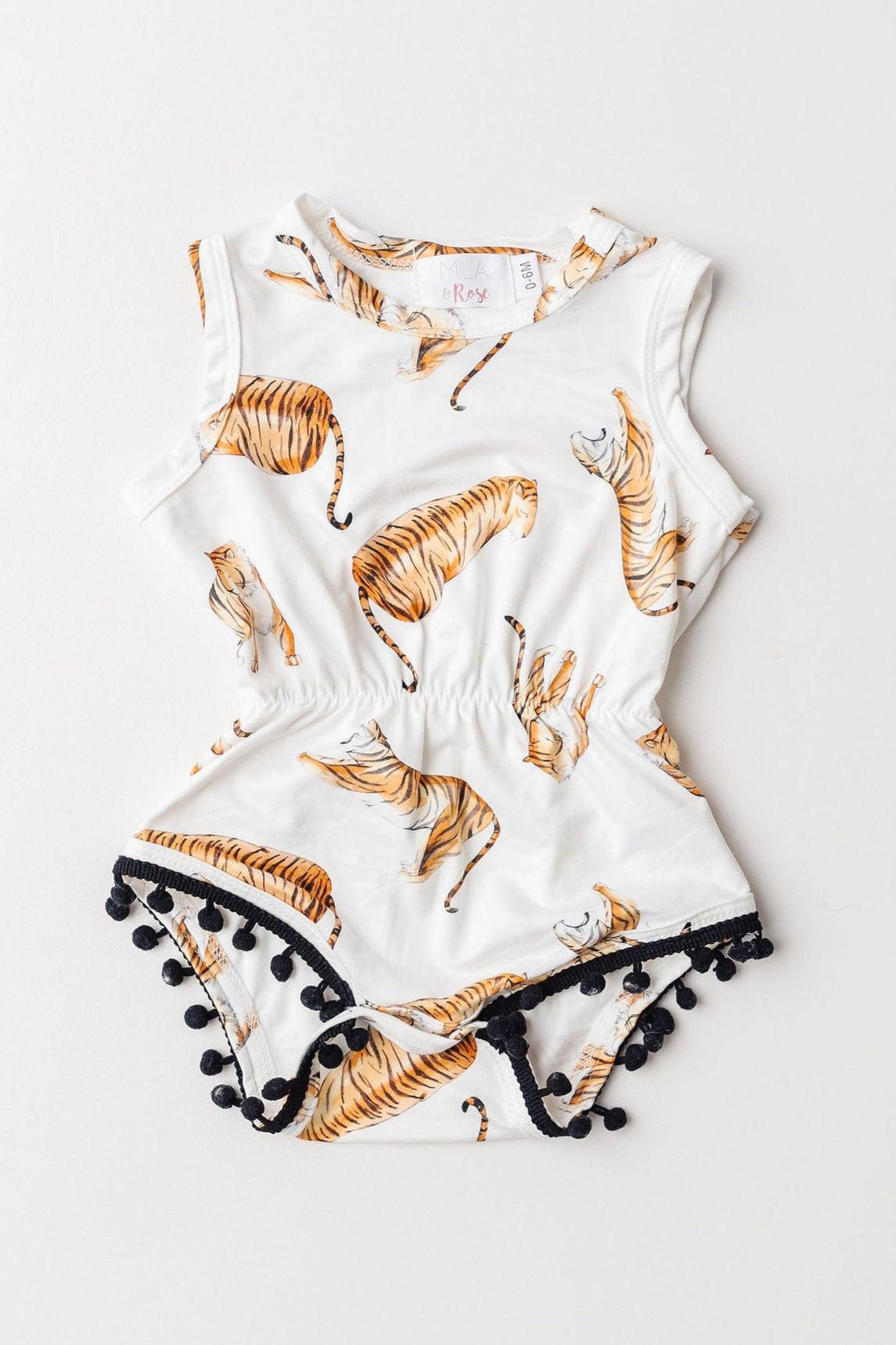 SALE Tiger Queen Pom Pom Romper-Mila & Rose ®