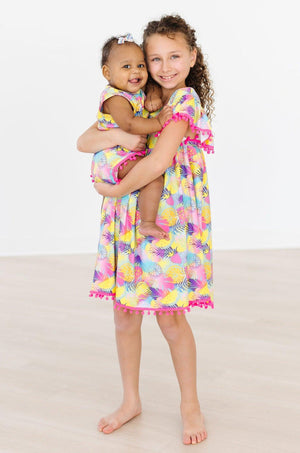 SALE Tropical Glow Pom Pom Dress-Mila & Rose ®