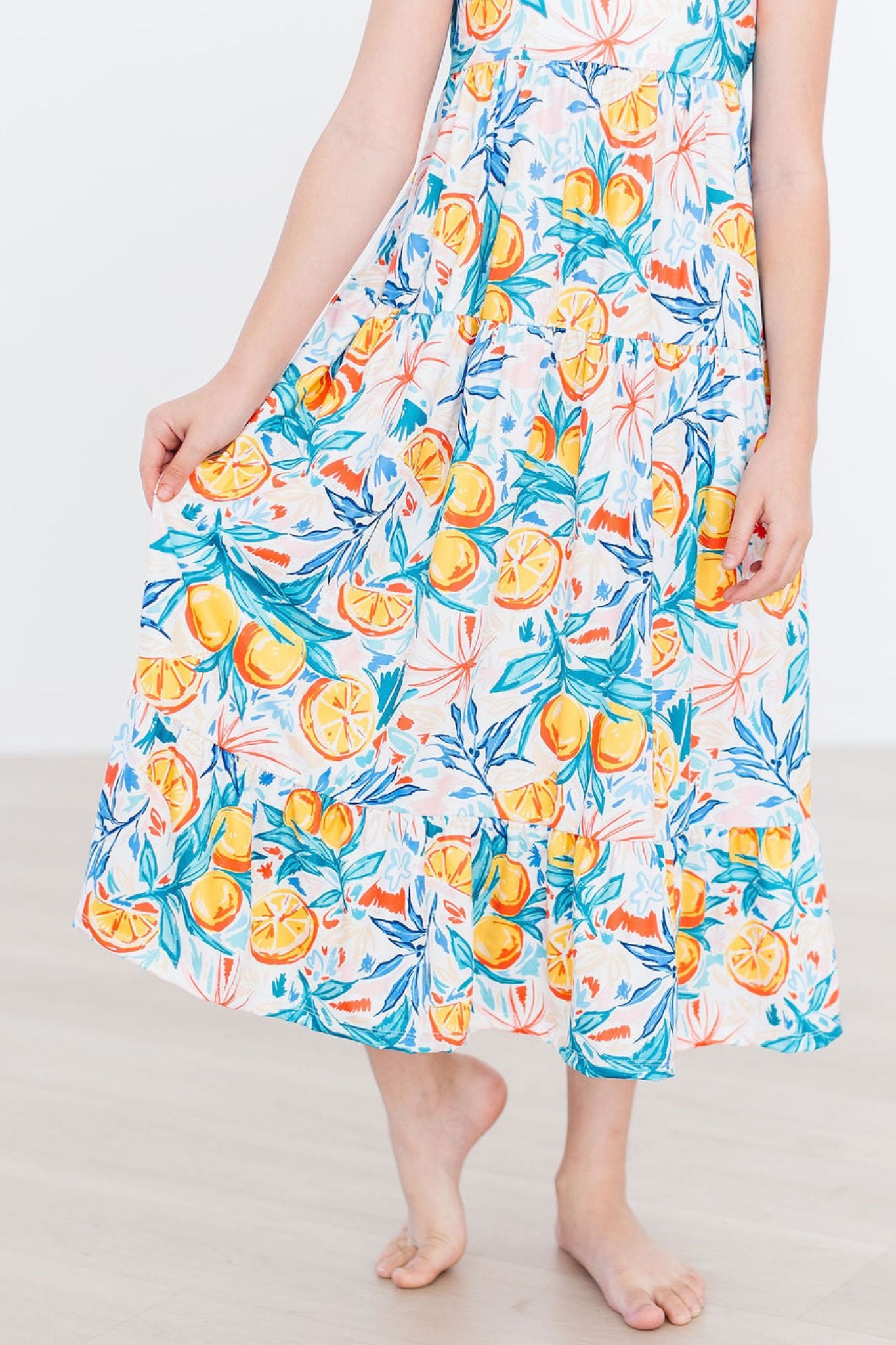 SALE Tropical Summer Ruffle Maxi Dress-Mila & Rose ®