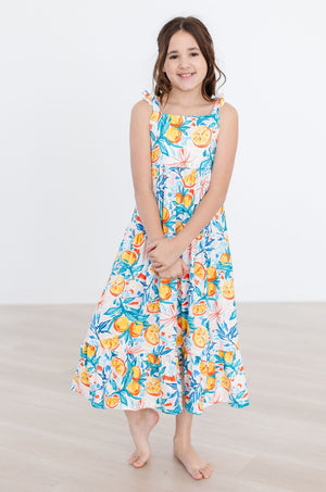 SALE Tropical Summer Ruffle Maxi Dress-Mila & Rose ®