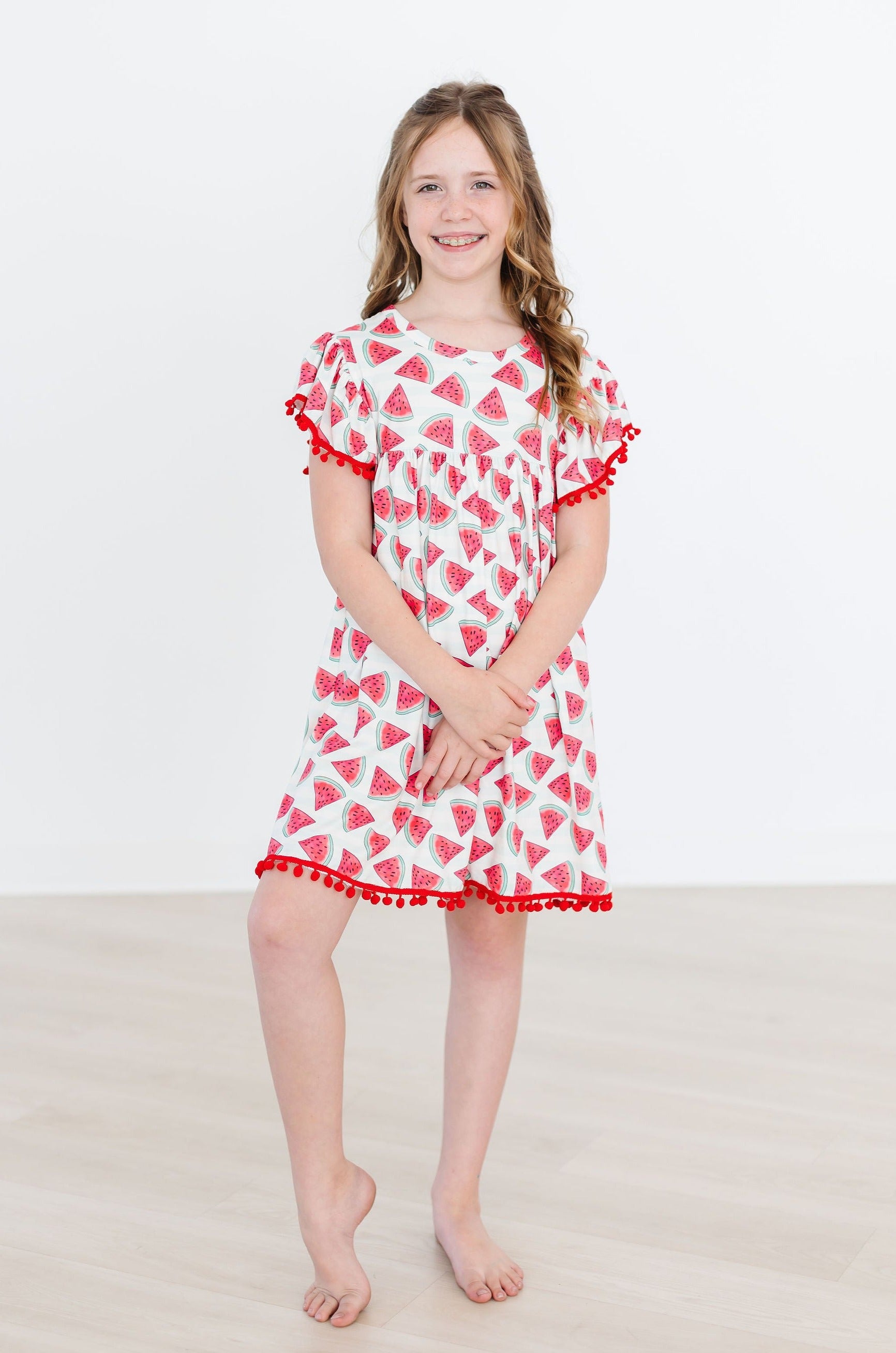 SALE Watermelon Pom Pom Dress-Mila & Rose ®