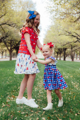 SMU Plaid Mustang Flutter Twirl Dress-Mila & Rose ®