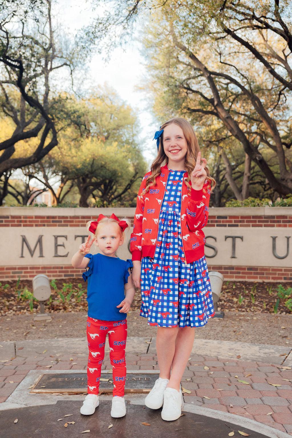 SMU Red Mustang Leggings-Mila & Rose ®