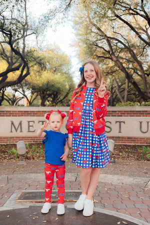 SMU Red Mustang Leggings-Mila & Rose ®