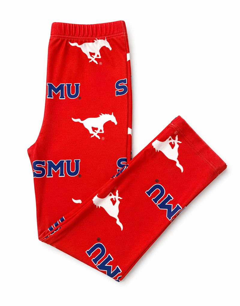 SMU Red Mustang Leggings-Mila & Rose ®