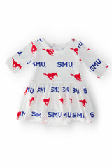 SALE SMU White Mustang 3/4 Sleeve Twirl Bodysuit-Mila & Rose ®