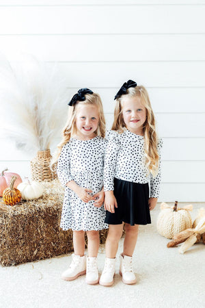 Scattered Dot L/S Ruffle Tee-Mila & Rose ®