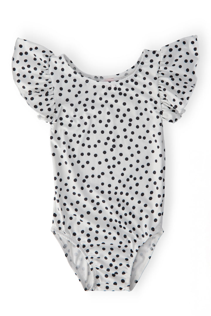Scattered Dot S/S Flutter Sleeve Leotard-Mila & Rose ®