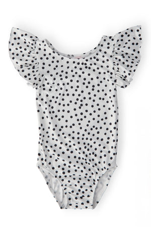 Scattered Dot S/S Flutter Sleeve Leotard-Mila & Rose ®