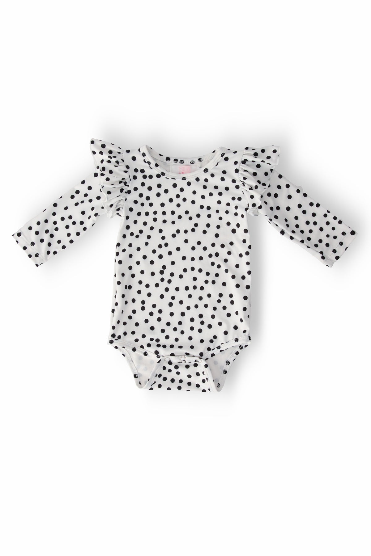 Scattered Dot L/S Flutter Bodysuit-Mila & Rose ®