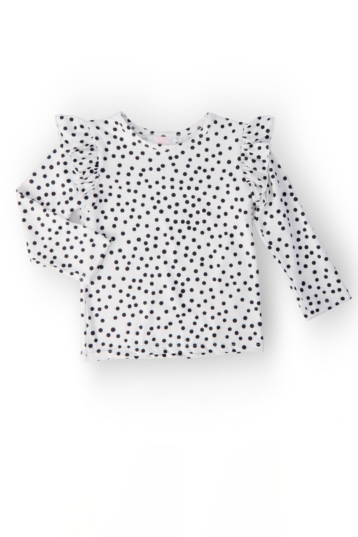 Scattered Dot L/S Ruffle Tee-Mila & Rose ®
