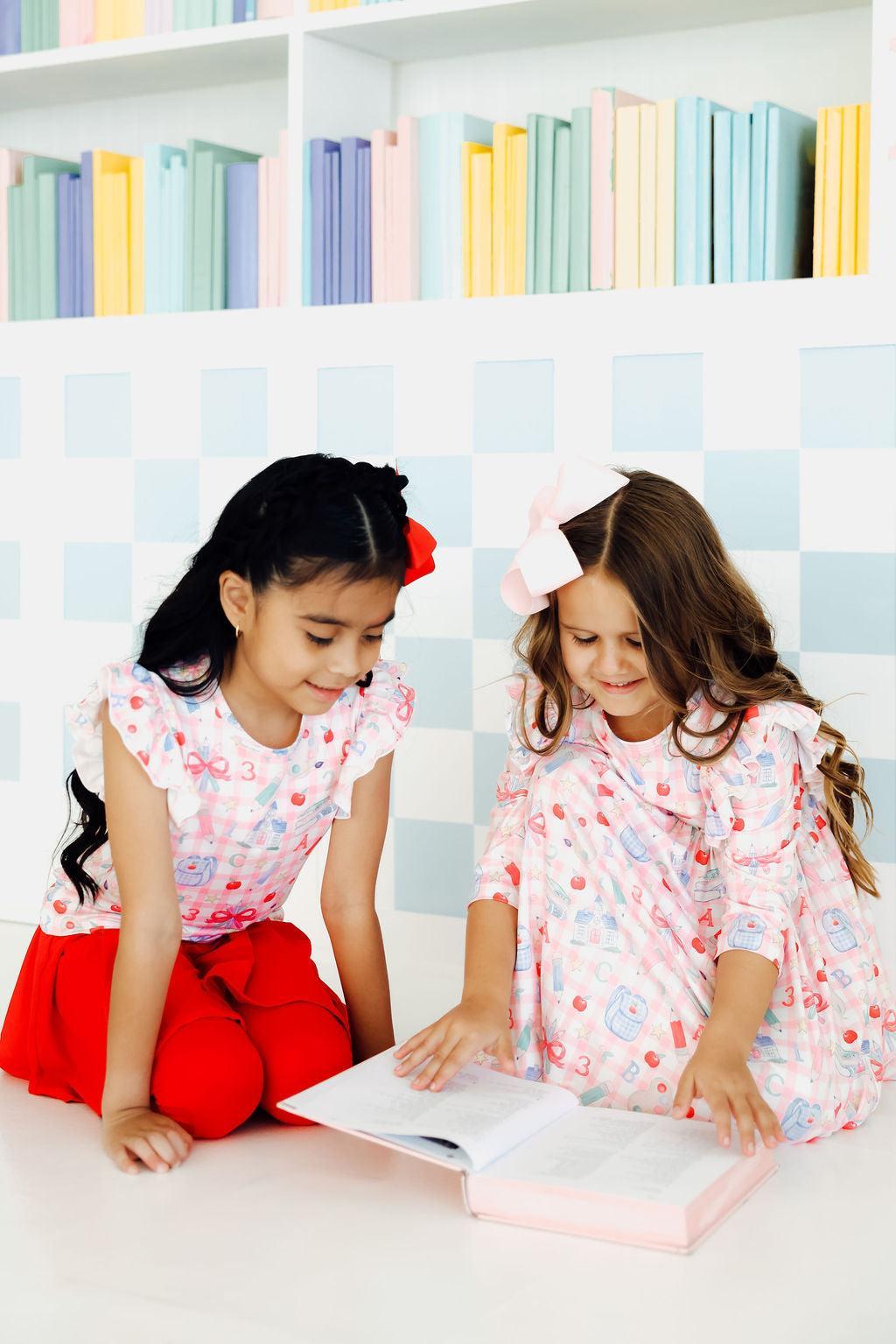 School Days 3/4 Ruffle Twirl Dress-Mila & Rose ®