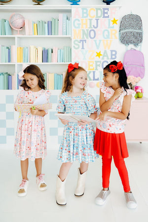 School Days 3/4 Ruffle Twirl Dress-Mila & Rose ®