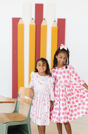 School Days 3/4 Ruffle Twirl Dress-Mila & Rose ®