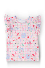 School Days S/S Ruffle Tee-Mila & Rose ®