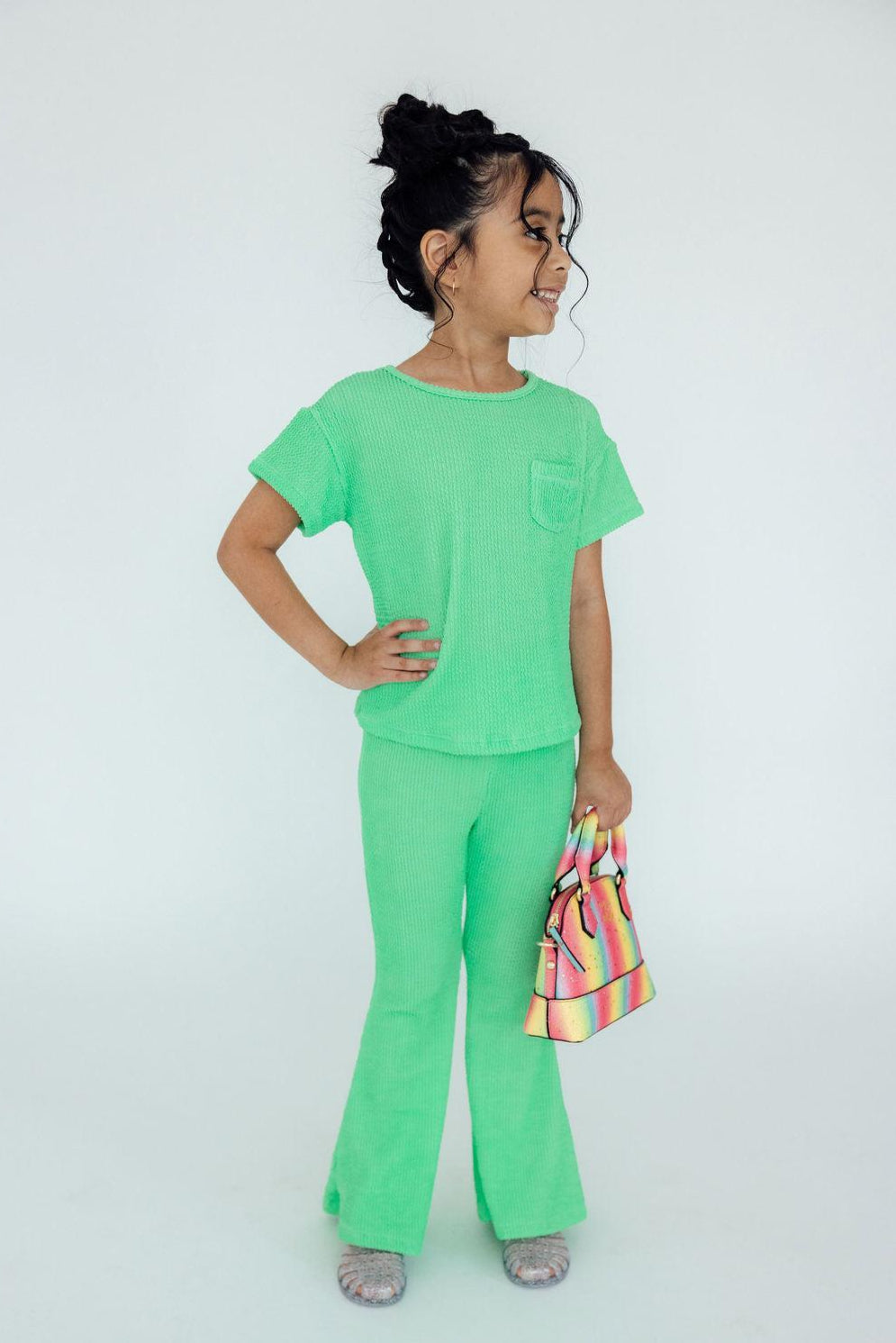 Seafoam Green Scrunchy Bells-Mila & Rose ®