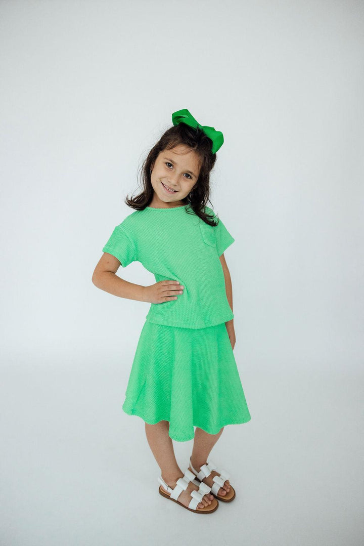 SALE Seafoam Green Scrunchy Pocket Tee-Mila & Rose ®