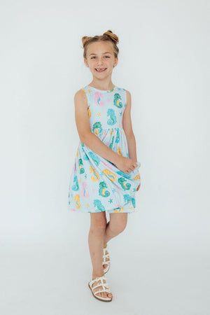 Seahorse Swirl Tank Twirl Dress-Mila & Rose ®