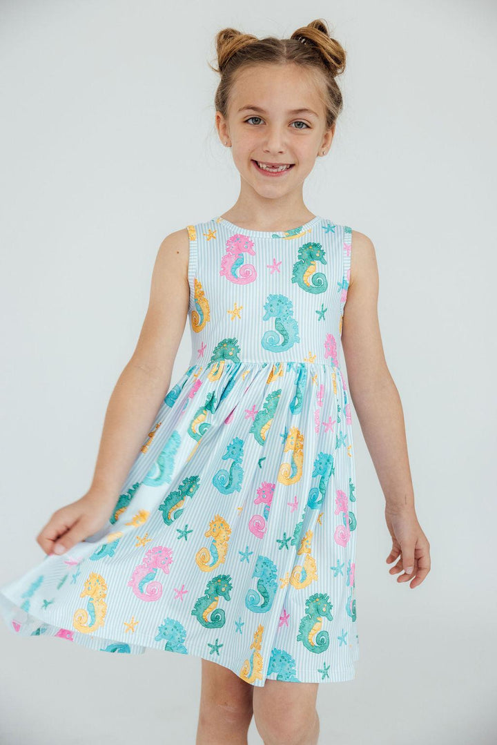 Seahorse Swirl Tank Twirl Dress-Mila & Rose ®