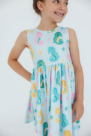 Seahorse Swirl Tank Twirl Dress-Mila & Rose ®