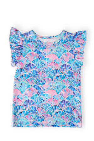 Seaside Shells S/S Ruffle Tee-Mila & Rose ®