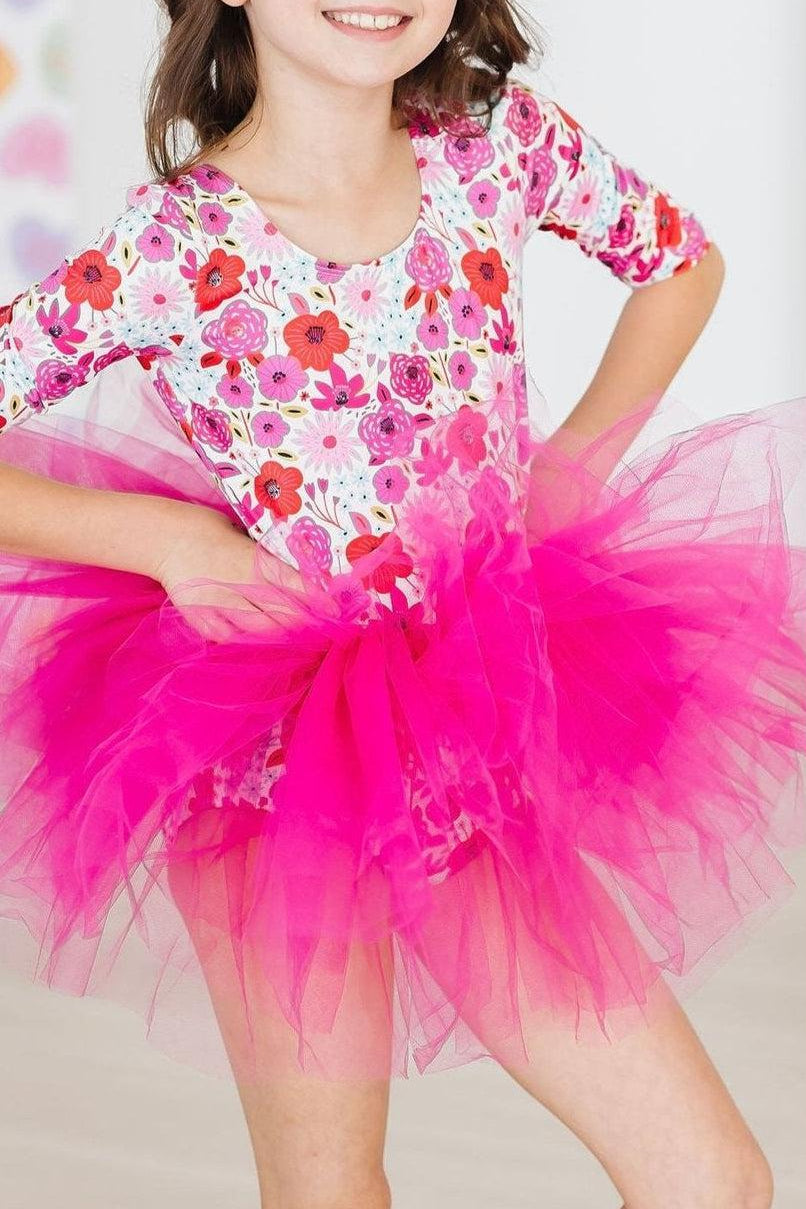 SALE Secret Garden 3/4 Sleeve Tutu Leotard | Mila & Rose