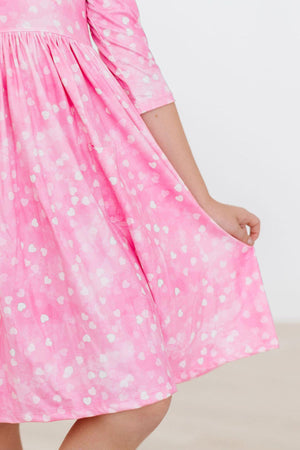 Shine Bright 3/4 Sleeve Pocket Twirl Dress-Mila & Rose ®