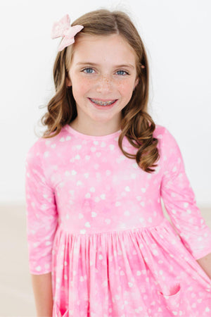 Shine Bright 3/4 Sleeve Pocket Twirl Dress-Mila & Rose ®