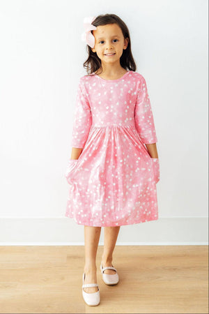 Shine Bright 3/4 Sleeve Pocket Twirl Dress-Mila & Rose ®