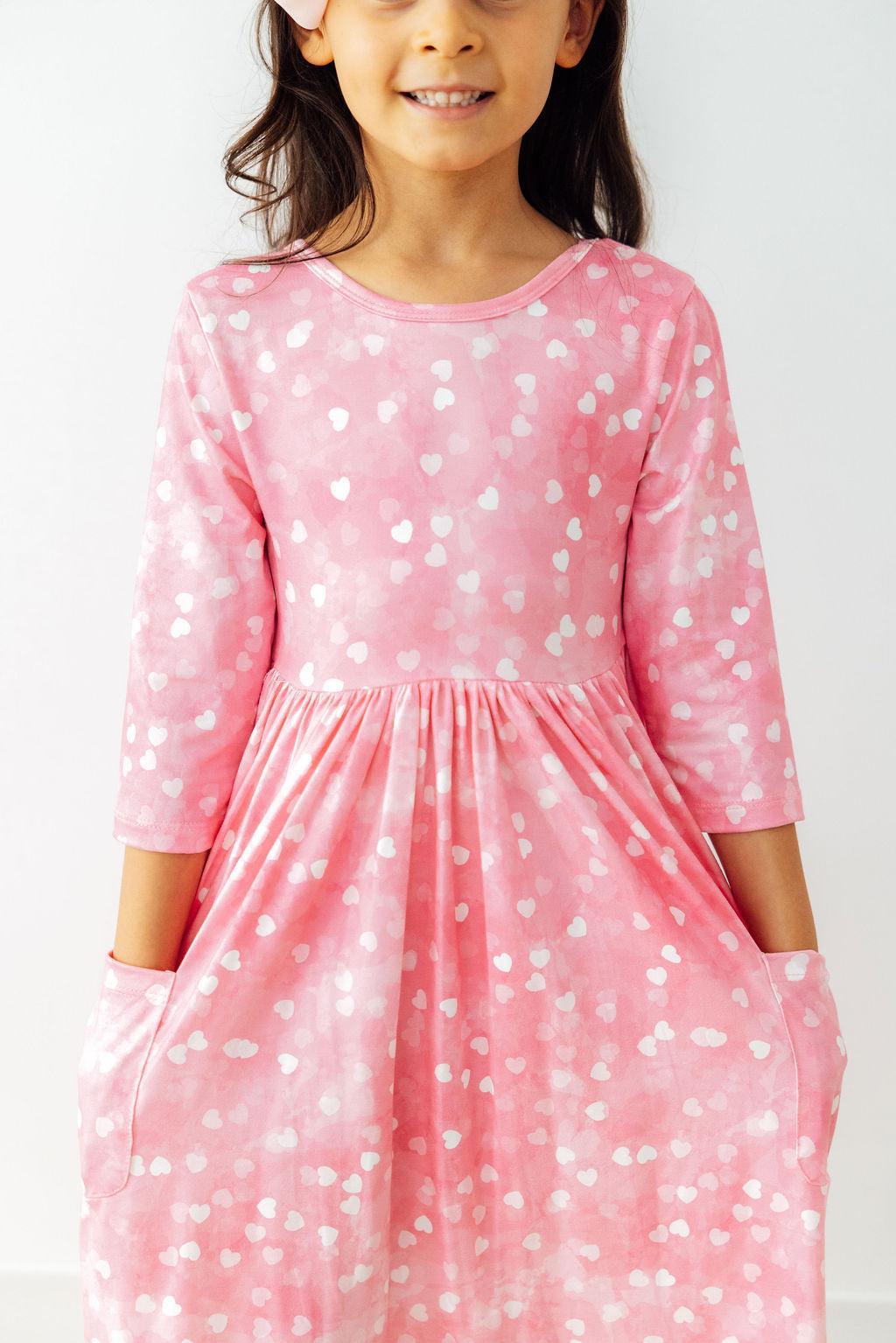 Shine Bright 3/4 Sleeve Pocket Twirl Dress-Mila & Rose ®