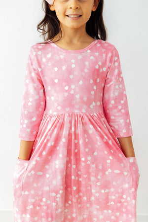 Shine Bright 3/4 Sleeve Pocket Twirl Dress-Mila & Rose ®