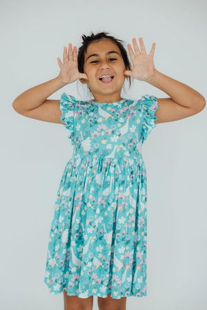Silly Goose Flutter Sleeve Twirl Dress-Mila & Rose ®