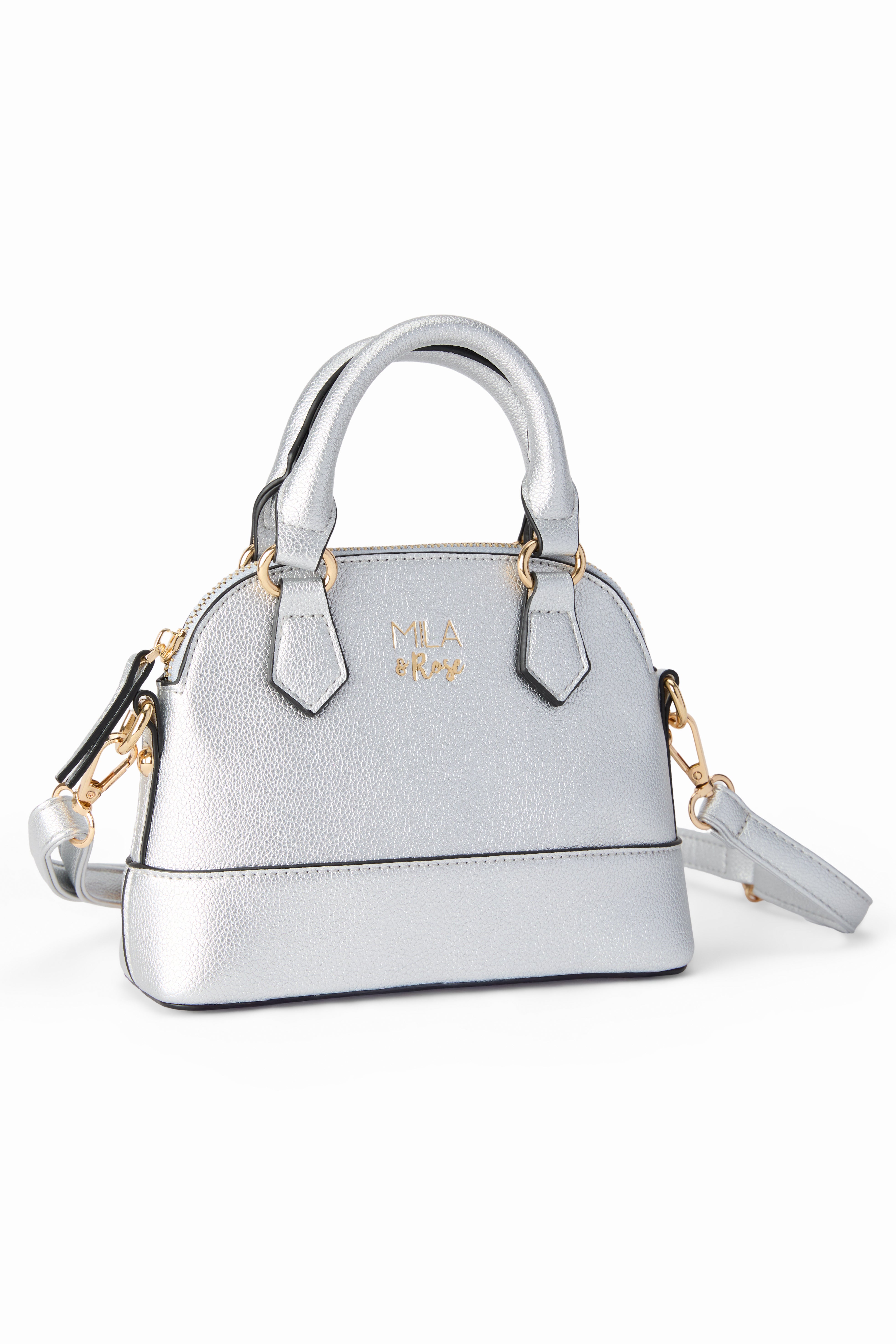 Silver Metallic Girl's Crossbody Purse-Mila & Rose ®