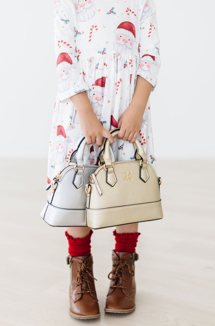 SALE Silver Metallic Girl's Crossbody Purse-Mila & Rose ®
