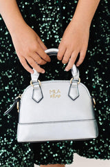 SALE Silver Metallic Girl's Crossbody Purse-Mila & Rose ®