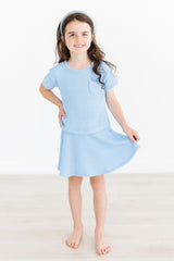 SALE Sky Blue Scrunchy Pocket Tee-Mila & Rose ®