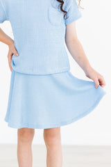 SALE Sky Blue Scrunchy Twirl Skort-Mila & Rose ®